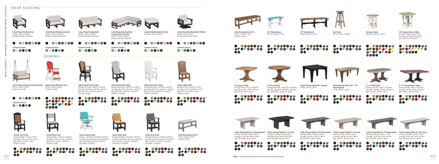 Twin Oaks Barns Deep Seating (Sunbrella Fabric)