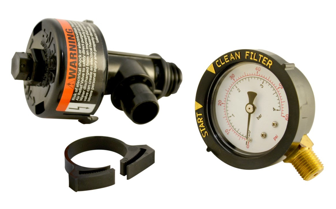 High Flow Manual Air Relief Valve with Gauge