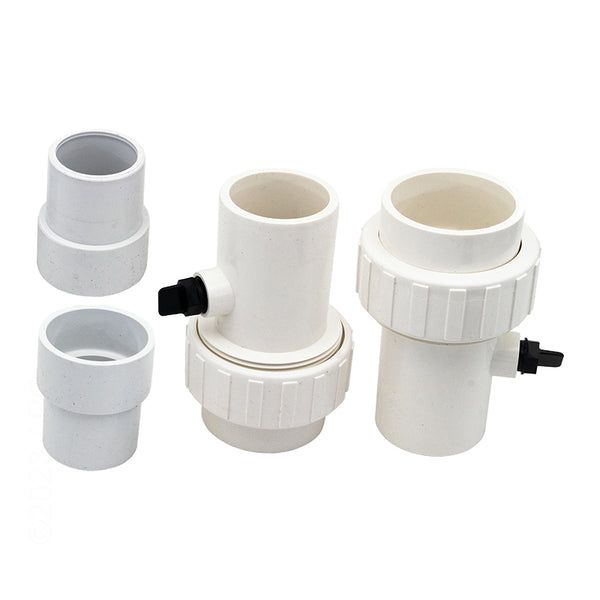 Raypak 2 x 1/4 PVC Union Connector Kit With Built-In Drain