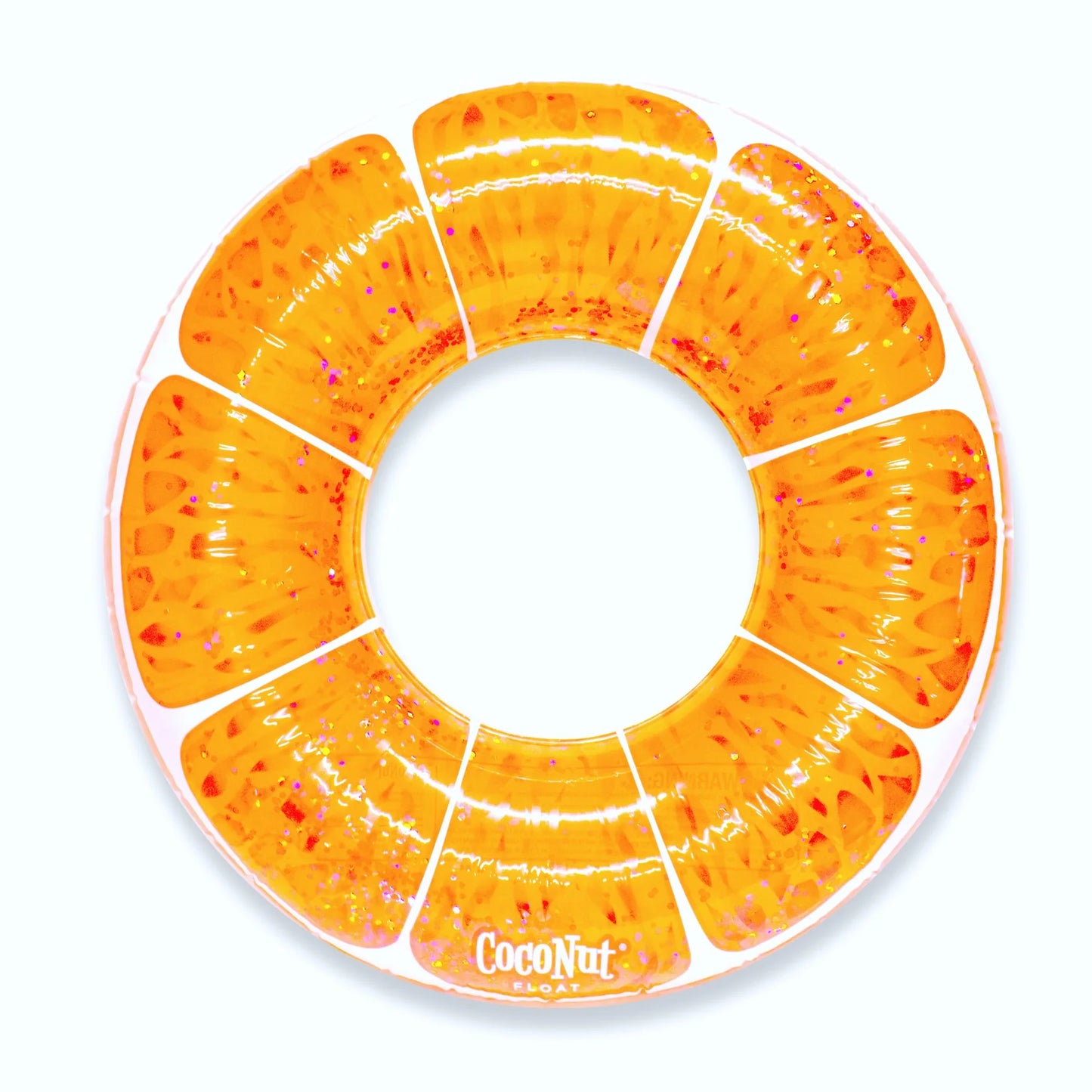 TANGERINE ORANGE GLITTER POOL FLOAT