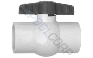 Super-Pro 1.5" S White PVC Ball Valve