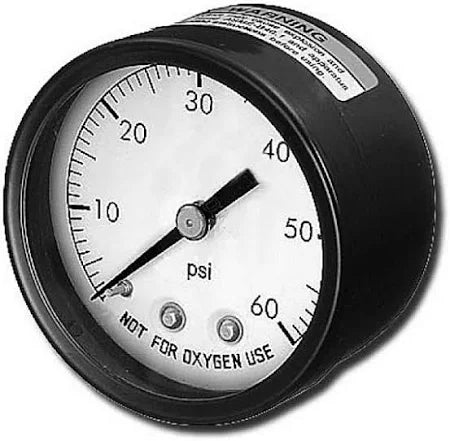 2" BACK MOUNT PLASTIC PRESSURE GAUGE