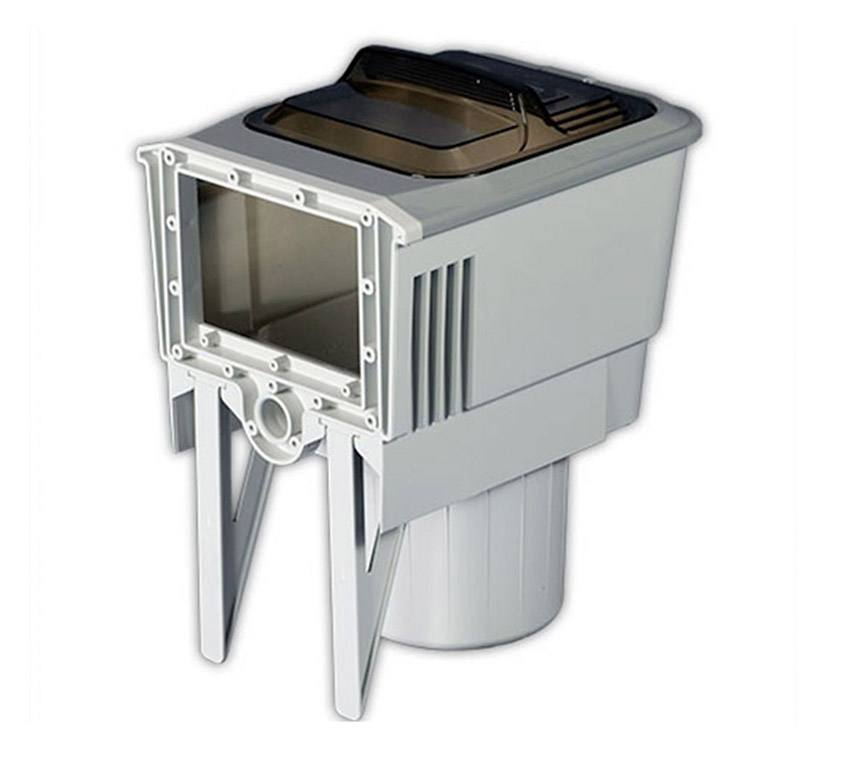 Gray Classic Deluxe Thru-Wall Skimmer w/Ext. & Return