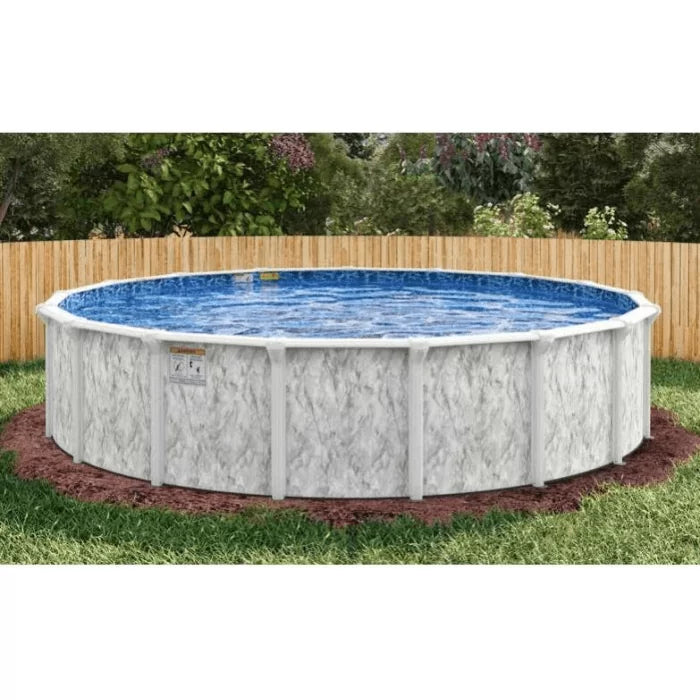 Above Ground Pool 34'X18'x52" Silver Sea Resin Resin Pool 14 Ctns
