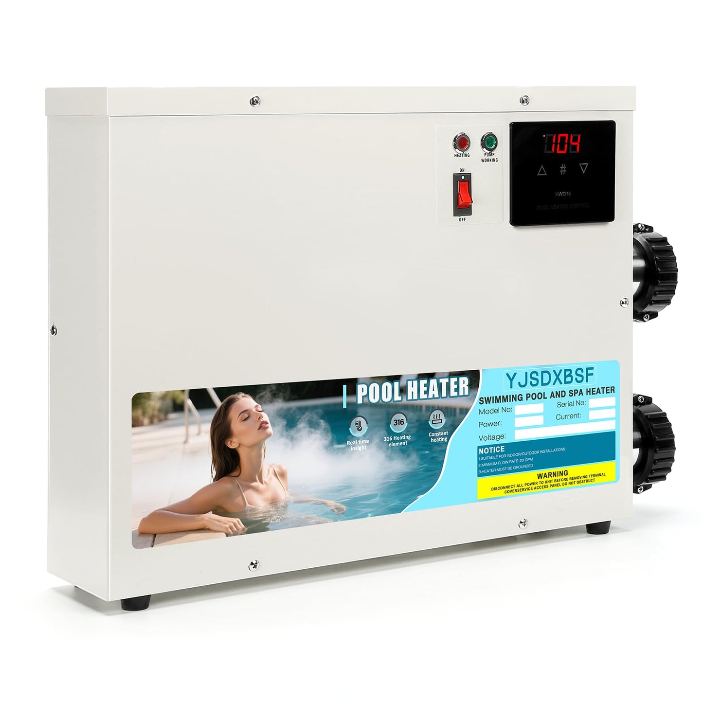 Rheem AVIA HD with NiTek Natural Gas Pool and Spa Heater, Model 264A