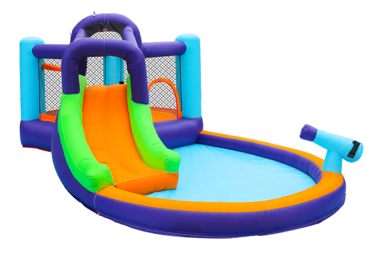 BOUNCY SLIDE WATER PARK WITH WATER CANNON