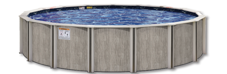 15'X52 ROUND ASHWOOD - 8" RESIN TOP RAILS - 52" SIDEWALL PACKAGE