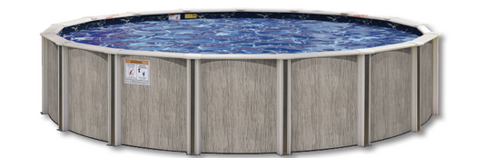 18'X54 ROUND ASHWOOD - 8" RESIN TOP RAILS - 52" SIDEWALL PACKAGE