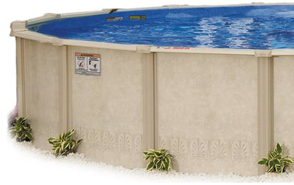 18'X52 ROUND AUTUMN BREEZE - 6 1/2" Flare Resin Top Rail - 52" Pool Wall Package