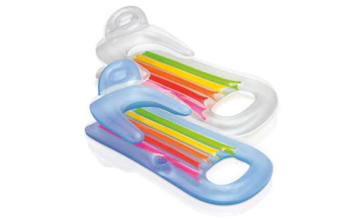 King Kool® Floating Lounges Assorted 63" x 33.5" Deflated