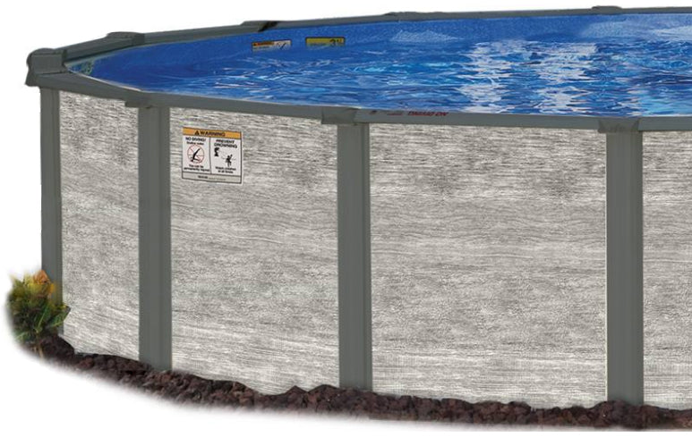 ROUND CYPRESS BREEZE SHORE - 6.5" RESIN TOP RAILS - 52" WALL