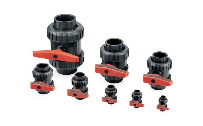 Jandy 1-1/2" Heavy Duty Grey Double Union PVC Ball Valve