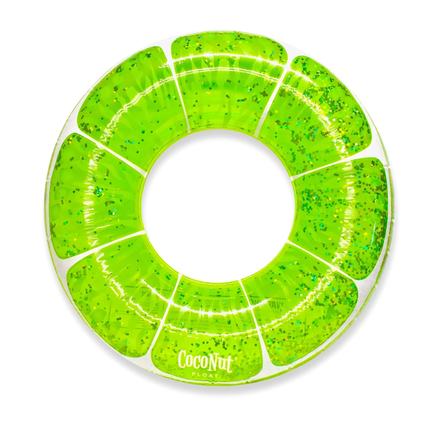 LIME GREEN GLITTER POOL FLOAT