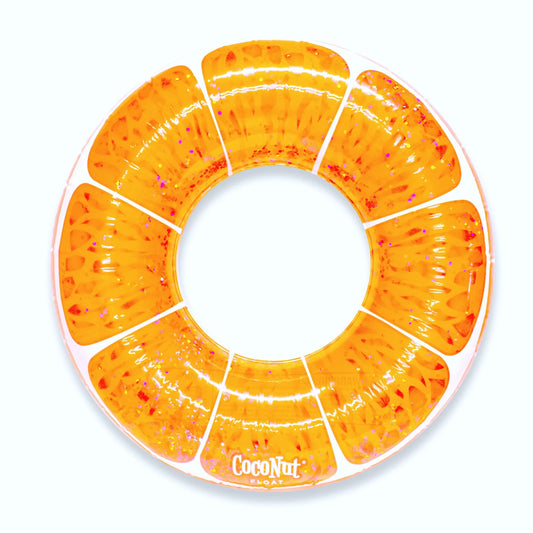 TANGERINE ORANGE GLITTER POOL FLOAT