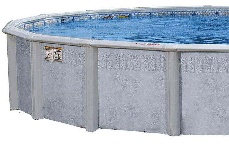 18'X52 ROUND PALM SHORE - 8 1/2" Steel Top Rail - 52" Pool Wall Package