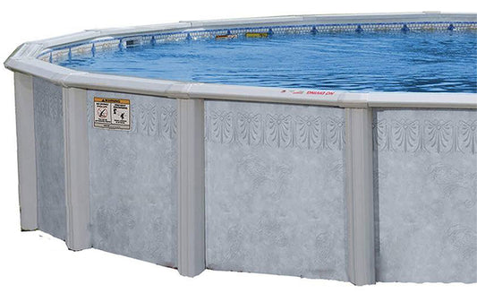 18'X52 ROUND PALM SHORE - 8 1/2" Steel Top Rail - 52" Pool Wall Package