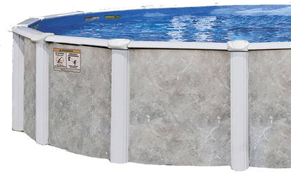 24'X12'X52 OVAL  PEARL RIVER - 8" Resin Top Rail - 52" Pool Wall