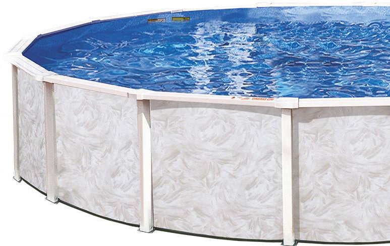 21'x48 ROUND SUMMERVILLE - 6" Steel Top Rail - 48" Pool Wall