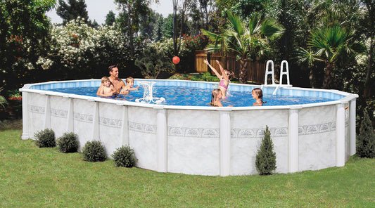 ROUND PALM SHORE - 8.5" STEEL TOP RAILS - 52" WALL