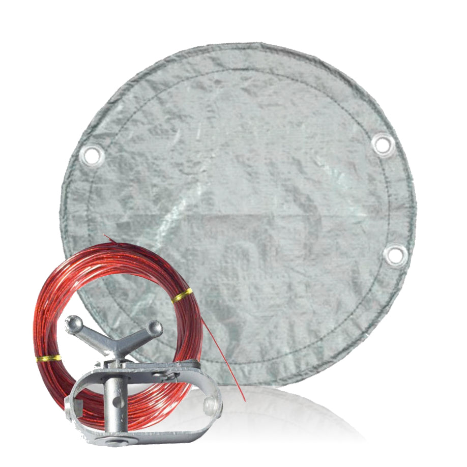 33' Round Cover Silver/Black