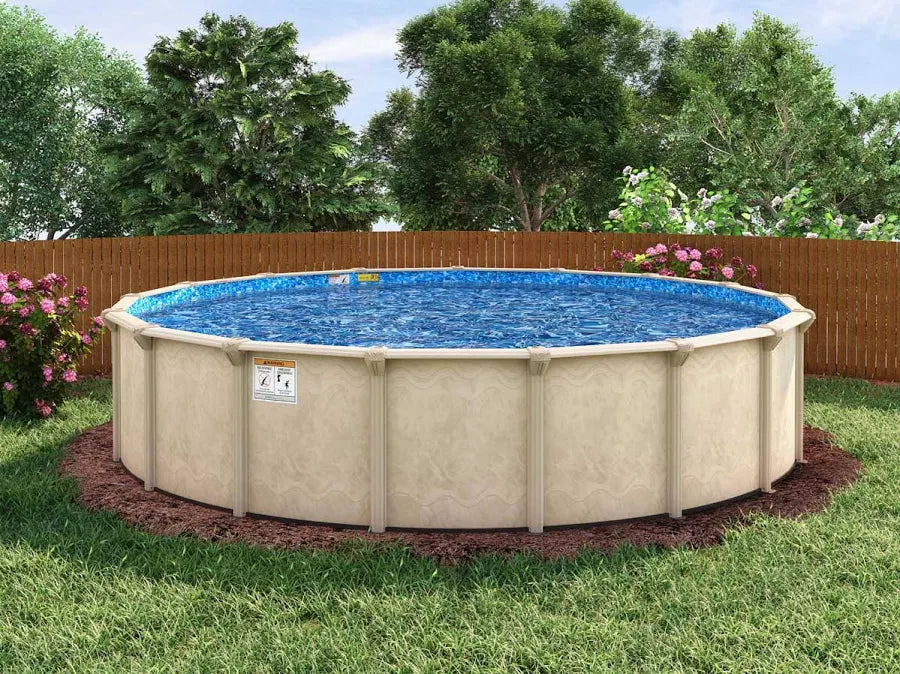 Century 12' x 24' 52" Pool Package - Includes Boulder Swirl Liner, Ladder & Maintenance Kit